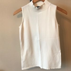Sleeveless mock neck top